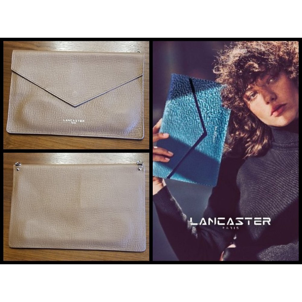 💕LANCASTER PARIS💕 Leather Envelope Clutch Xbody